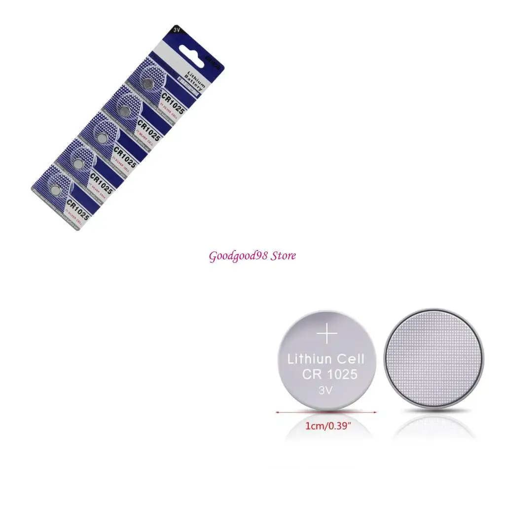 

5PC/10PC Stable CR1025 3V Button Cell Batteries CR1025 3V Lithium Battery for Watches Highly Capacity Button Batteries