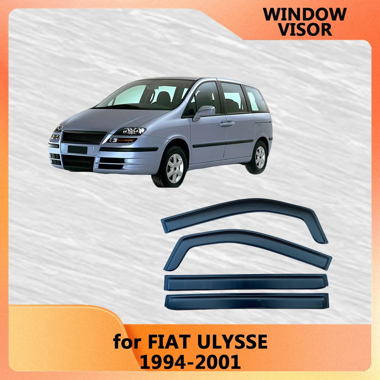 

Window Visor for FIAT ULYSSE 1994 1995 1996 1997 1998 1999 2000 2001 Weathershied Door Visor Wind Sun Rain Guards Side