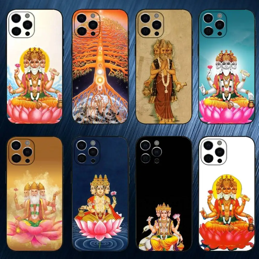 حافظة هاتف براهمان لهاتف آيفون 17,16,15,14,13,12,11 بلس، برو ماكس، غطاء سيليكون ناعم