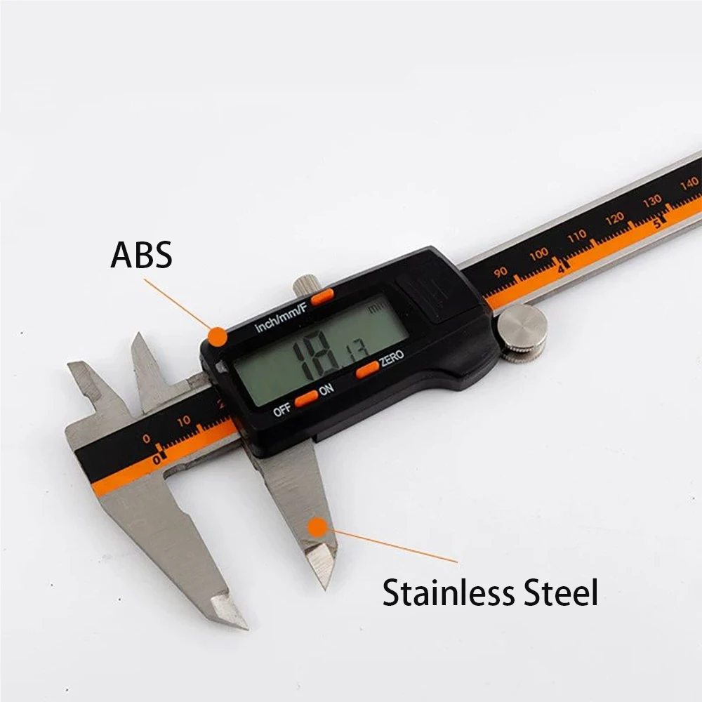 150mm High-Precision Digital Caliper Stainless Steel Vernier Caliper MM/Inch 0.01mm Resolution Ideal for Mechanical Students Use