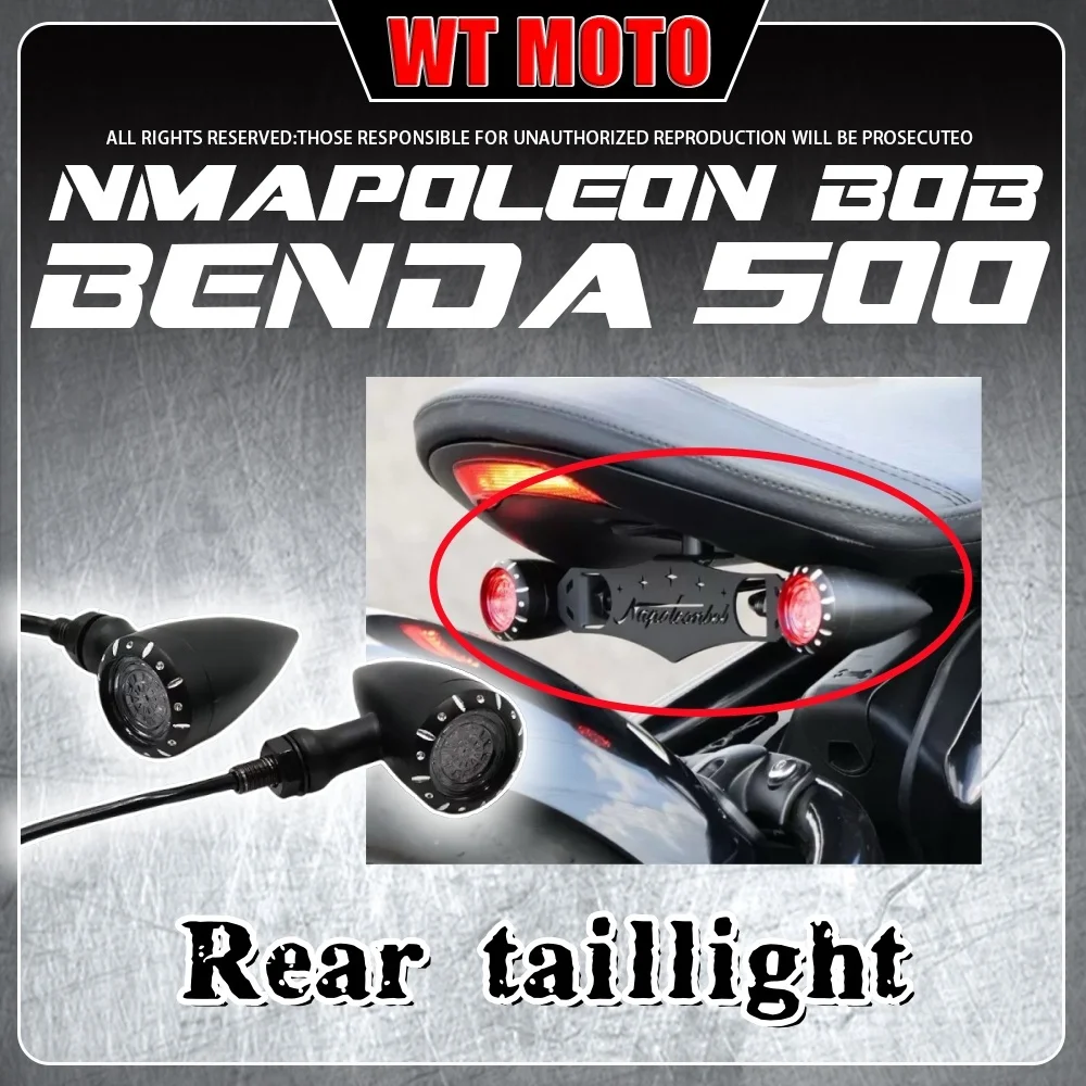 For BENDA Napoleonbob 500 3 in 1 rear taillight retro LED water light bar rear turn signal accessories