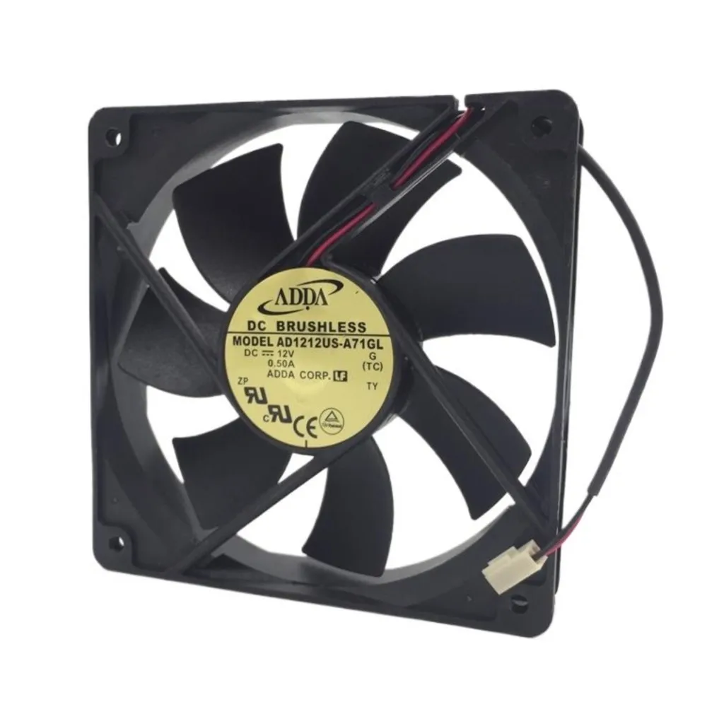 Original FOR ADDA 12V 0.50A 12CM AD1212US-A71GL 12025 air volume chassis fan cooling fan