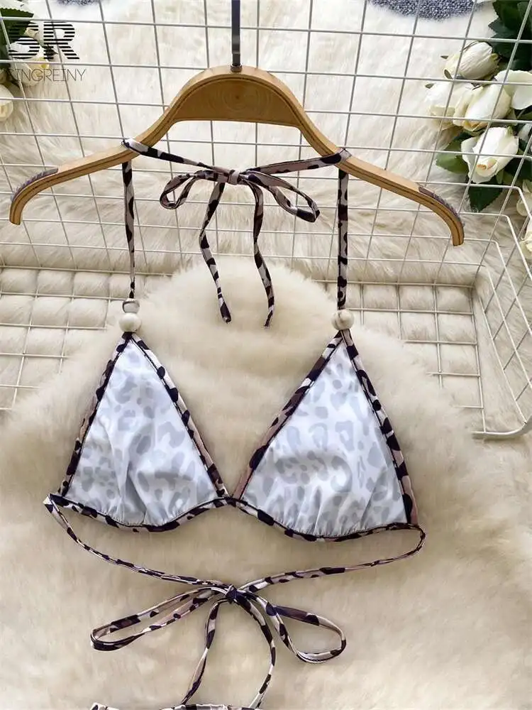 BabYoung Leopard Sexy Beach Two Piece Sets Women Lace Up Design Camisole+Slim Fashion Skirt 2024 Newest Hot 2Pcs Suit