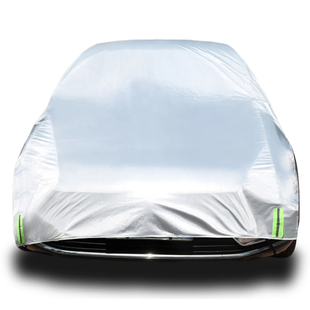 نصف غطاء سيارة مقاوم للمطر أكسفورد الغبار الثلوج غطاء جسم السيارة الشمس الأشعة فوق البنفسجية حماية غطاء حامي السيارة الخارجي لسيارة سيدان SUV #4