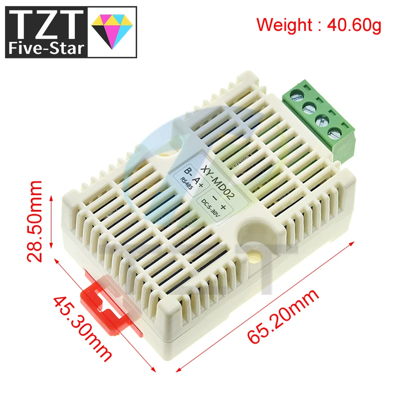 TZT XY-MD02 Temperature and Humidity Transmitter Detection Sensor Module Modbus SHT20 Temperature Sensor RS485 Signal Analog