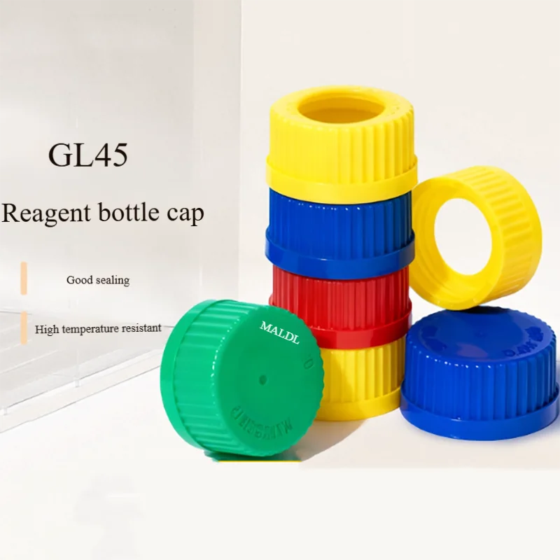 10PCS GL45 blue cap reagent bottle headspace cap sampling cap anaerobic cap opening high temperature cap