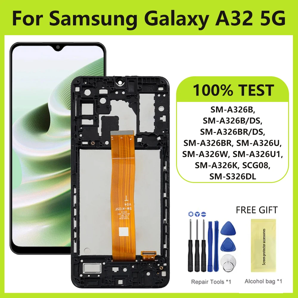 Дисплей для Samsung A32 5G A326, ЖК-дисплей с сенсорным экраном, дигитайзер в сборе для Samsung A32