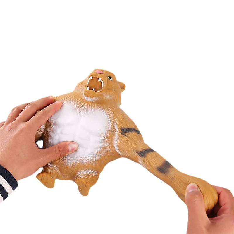 Anti-Stress Toy Big Tiger Soft Glue Toy Squeeze Fidget Toys Squishy Trick Stress Relief Play Pranks For Kids Adults Gift J191