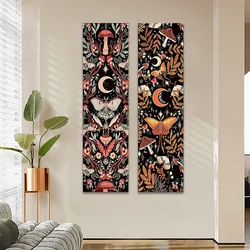 Tapisserie murale pour chambre plus lente, décor de chambre Hiphelicopter, tapisseries de plantes de lune verticales botArabes, boho, décor de maison de dortoir mystique