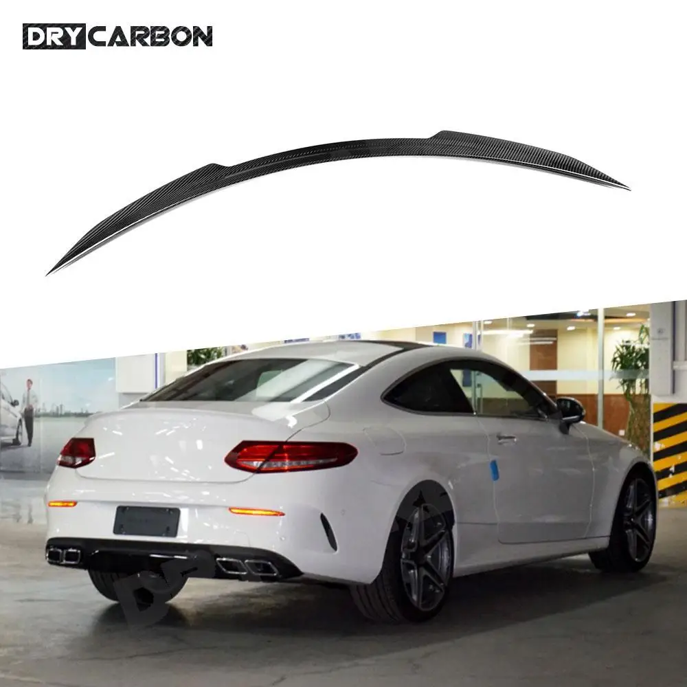 

Dry Carbon Fiber Rear Trunk Spoiler for Mercedes Benz C Class W205 C205 C63 AMG Coupe 2014-2019 Car Boot Duckbill Wings