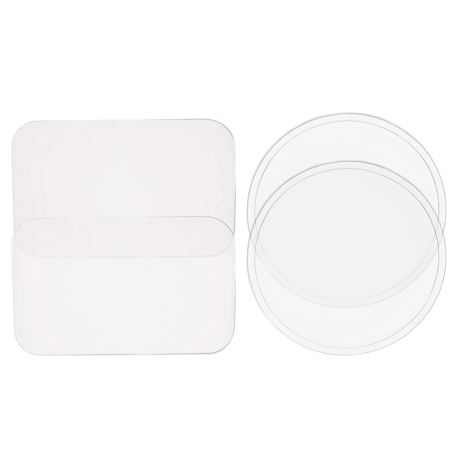 

4pcs Eyelash Silicone Pad Extension Holder Forehead Sticker Acrylic Pallet Major Stand High Quality Smooth Surface Easy Clean