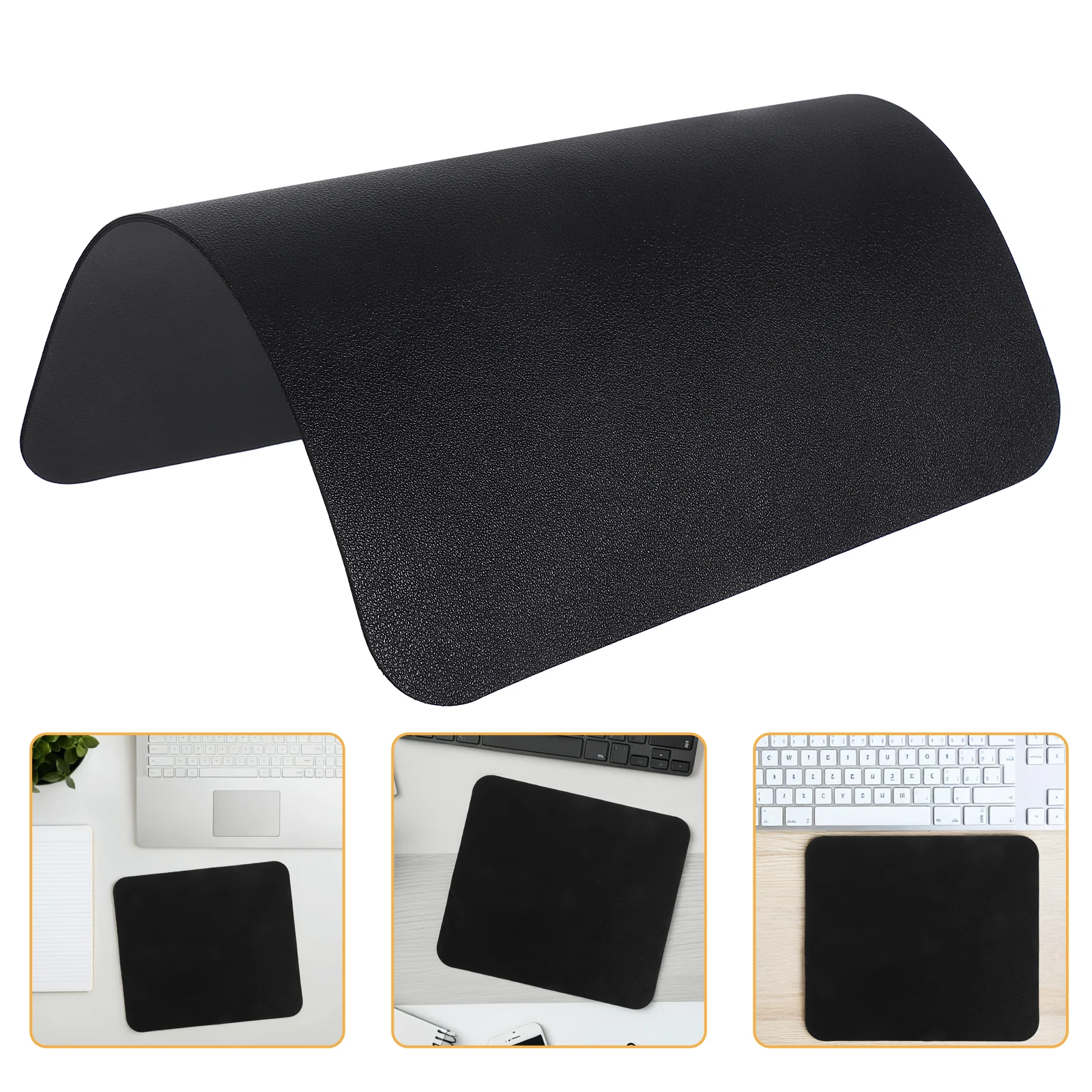 Rectangular PU Desk Mouse Pad Anti-Slip Non-Slip Surface Smooth Washable Comfortable Office Home Study Computer Mouse
