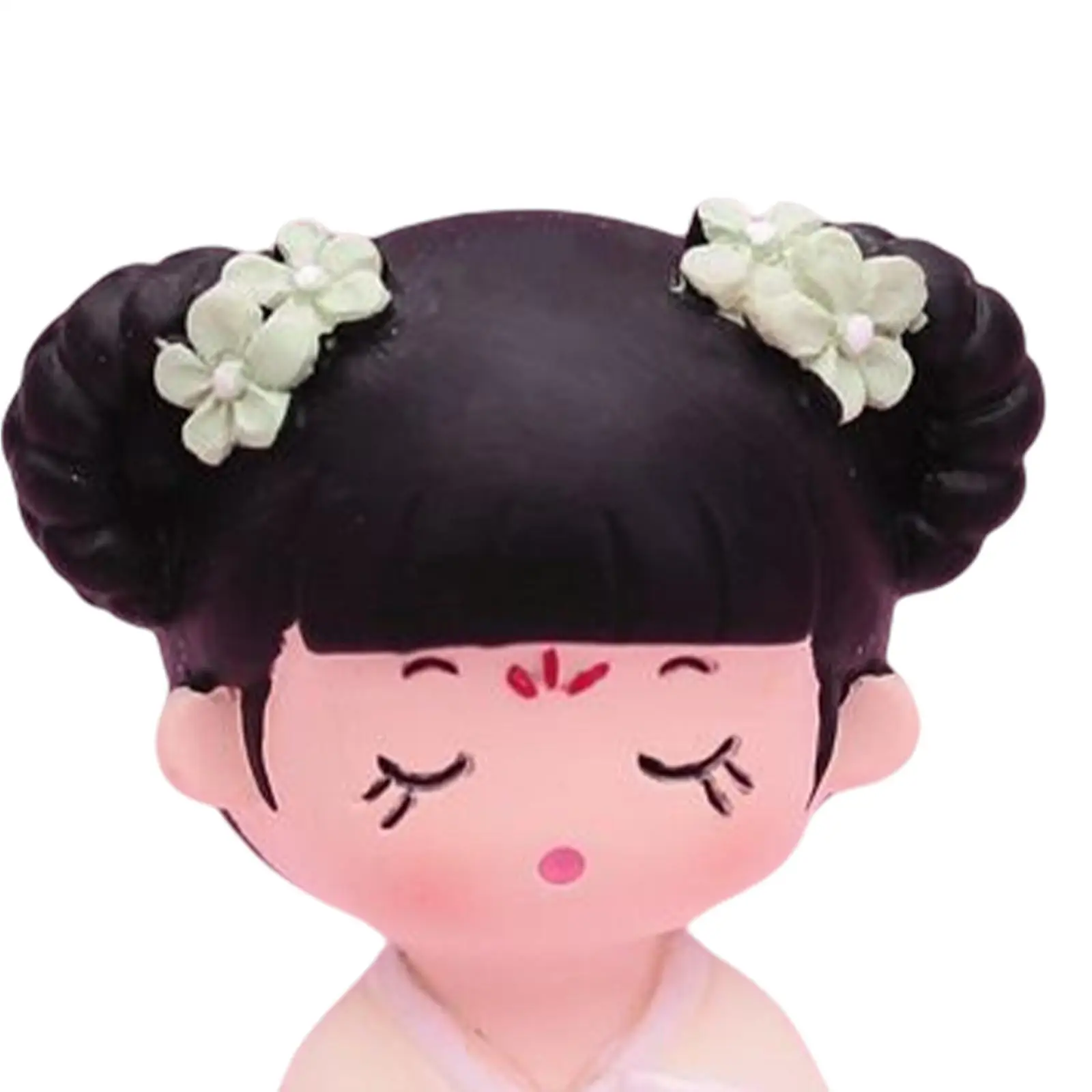 Bambola Cinese in Resina, Miniatura con Abito Hanfu, Decorazione per Libreria, Camera da Letto e Casa delle Bambole