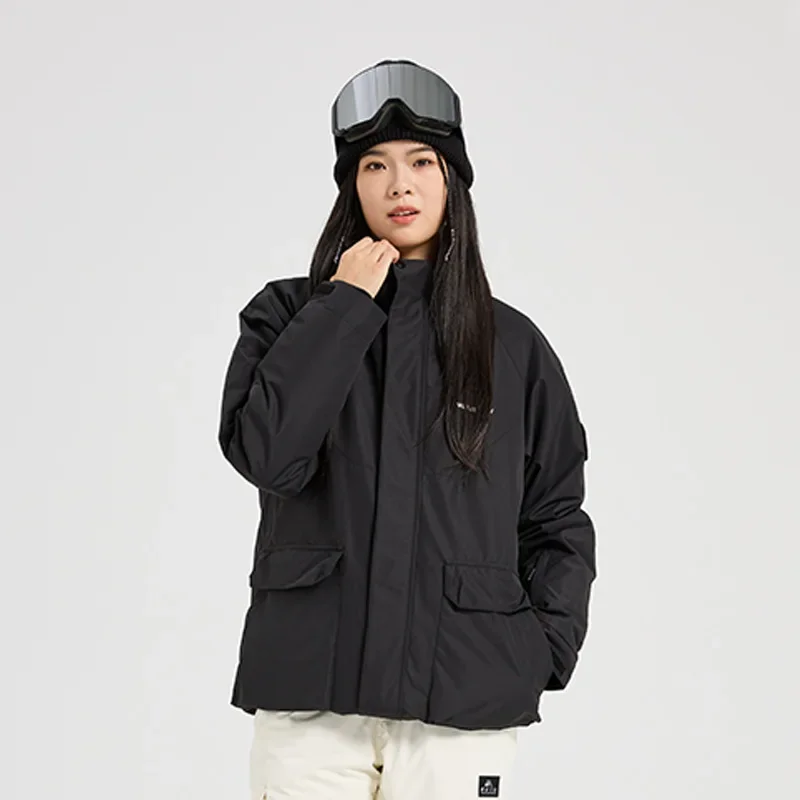 

New Winter Outdoor Skiing Suit Men's Windproof Warm Breathable Skiing Jacket Women's Loose Sports Leisure Hooded Skiing Top