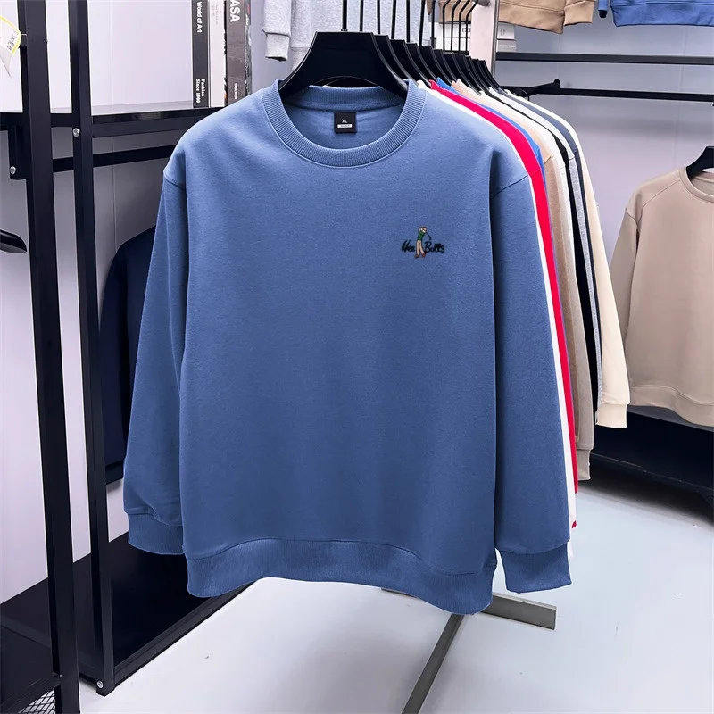 Hochwertiges Sportshirt mit Rundhalsausschnitt, Herrenmode, Luxusmarke, lässiges Golfshirt mit Buchstabenstickerei, bequemes Langarm-T-Shirt – Detail 15