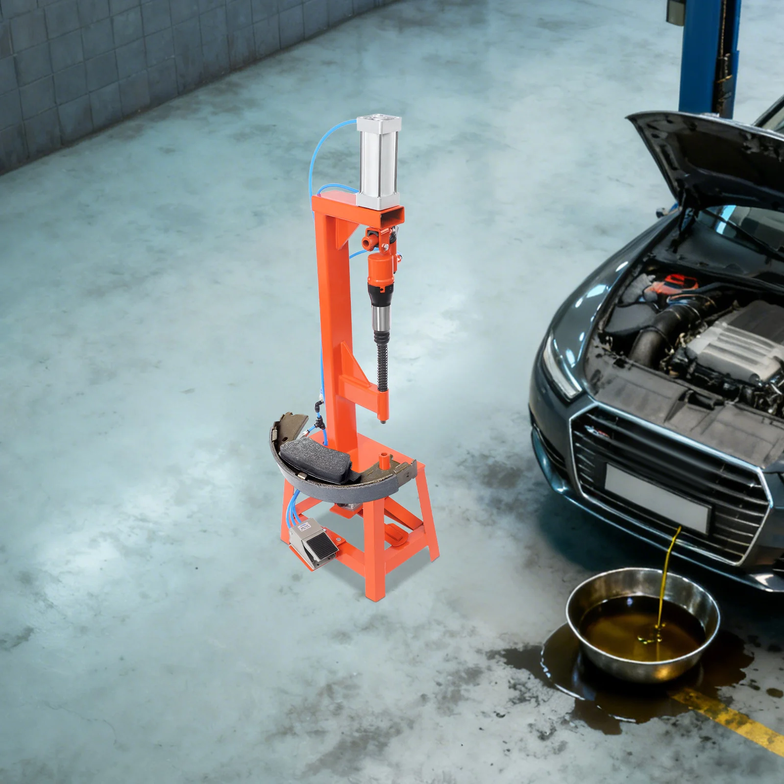 هوائي مجرفة الفرامل الوسادة آلة التثبيت وسادة الفرامل المبرشم مجرفة آلة آلة التثبيت الهوائية ل منصات الفرامل #2