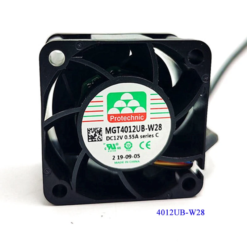 

New MGT4012UB-W28 MGT4012WB-W28-C 4028 1.2A 12V 0.55A Double ball bearing large air volume PWM 4cm cooling fan air blower