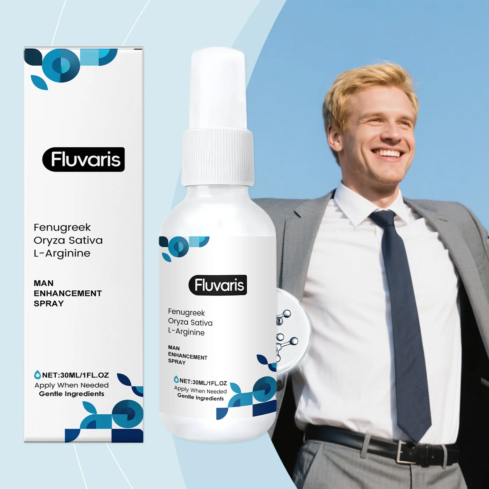 Gentle Formula Men's Care Spray, Nourishing & Comfort Skin, Lightweight Vitality Body Spray for Daily Male Care
