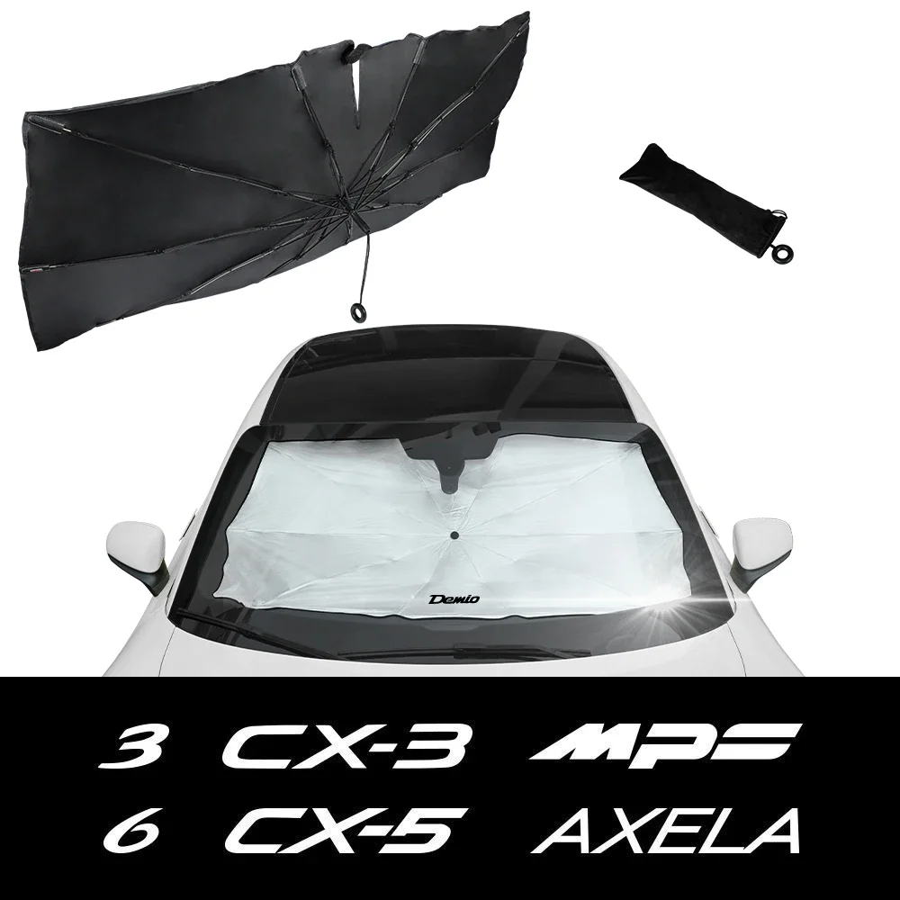 

Car Front Windshield Sunshade Cover Accessories For Mazda Demio CX-5 Axela 3 MPS CX-3 6 Atenza MS MX-5 CX-30 Skyactiv Bt-50 2