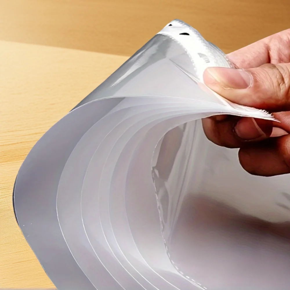 50 Carpetas Transparentes de Plástico A4 - Carpeta de 3 Anillas, para Pruebas, Facturas, Material de Oficina, Diseño Sencillo, Grosor 4C, Uso Normal