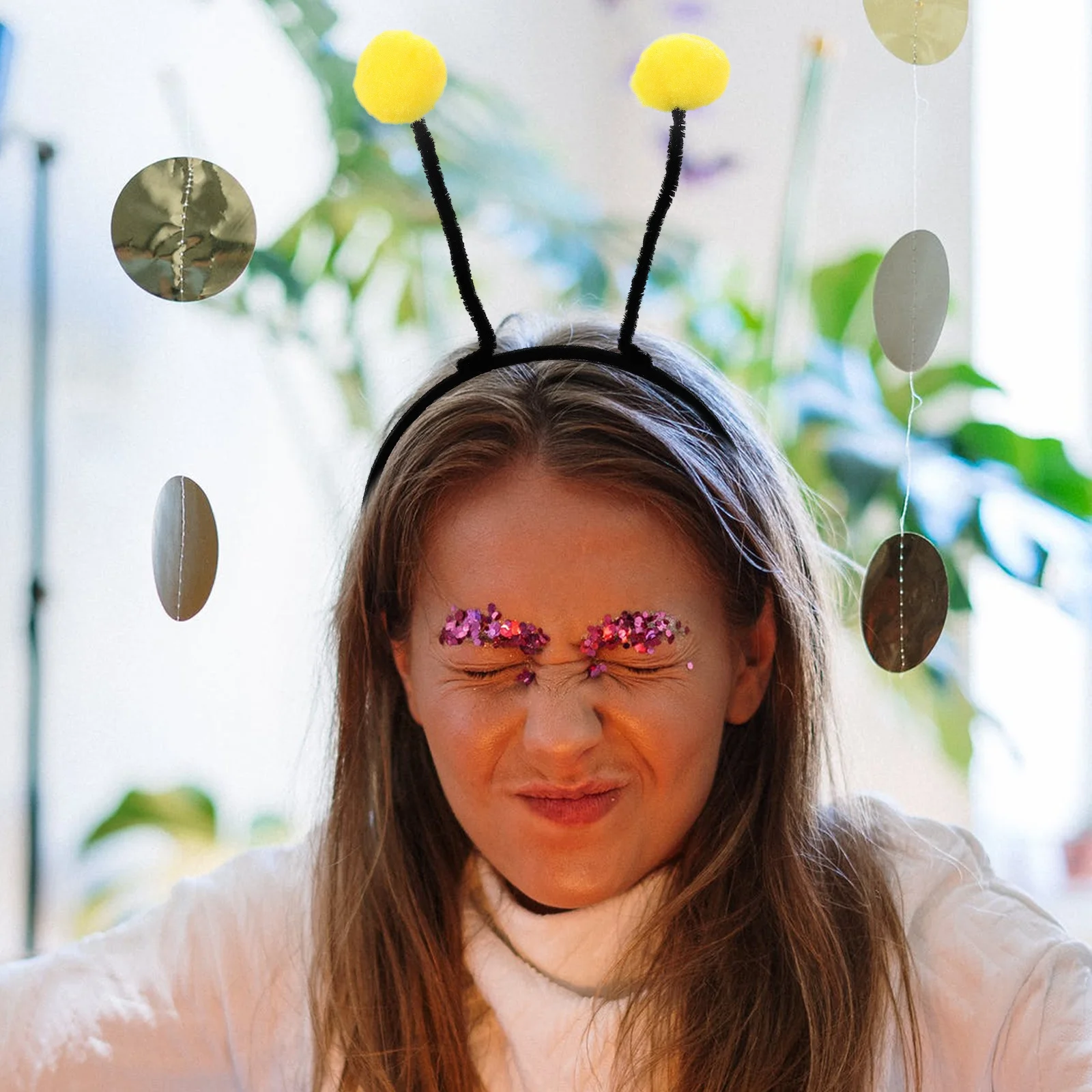 

6Pcs Hair Ball Design Headband Stylish Party Headdress for Women Fashionable Festival Headband Creative Photo Prop Gift Idea