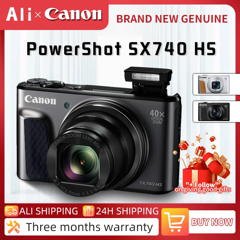 Canon PowerShot sx740 HS digital camera 40x optical zoom 4K Ultra HD video WiFi Bluetooth connected sx740 camera (used)