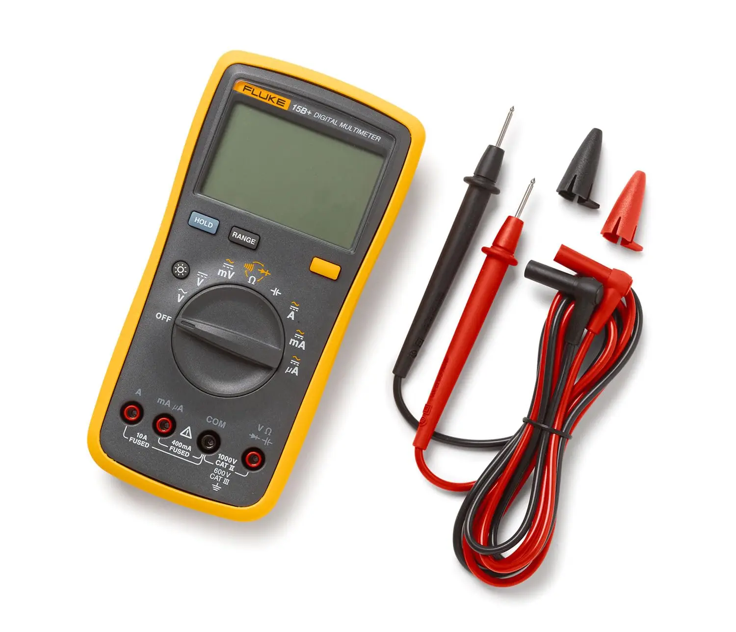 15B+ Digital Multimeter, for Electrical Applications, Measures AC/DC Voltage and Current Measurements up to 1000V and 10A, Along