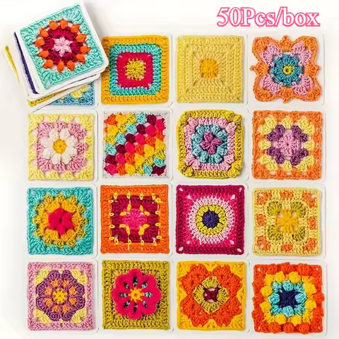 50 Pattern Crochet Stitch Cards for Beginners DIY Knitting Kit Learn To Crochet Flash Cards Craft Deck Crochet Supplies