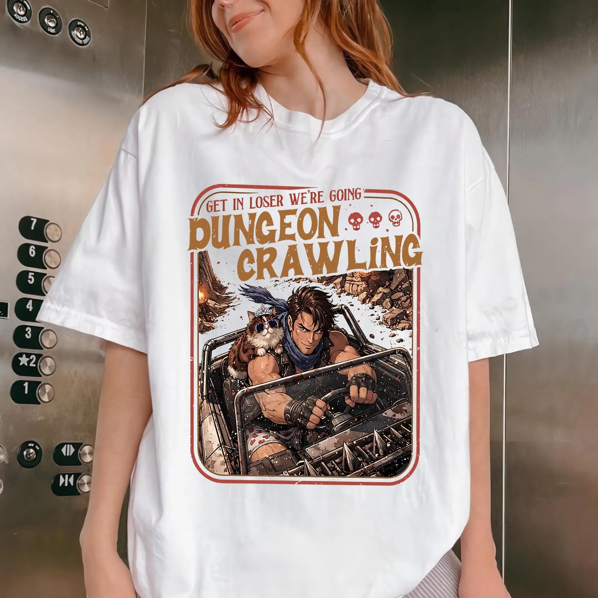 Dungeon Crawling Shirt, Get In Loser We're Going Dungeon Crawling, Sci-Fi Meme Tee, Carl Princess Donut Graphic Tee