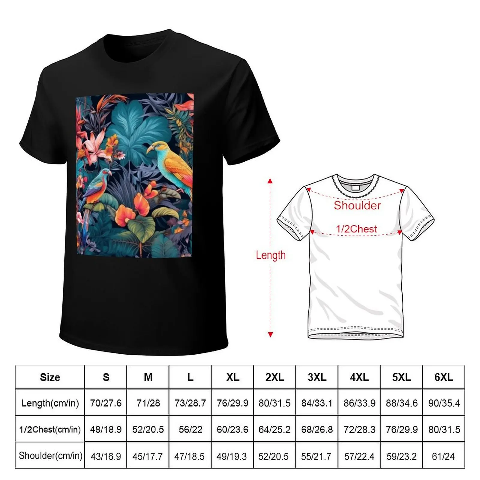 Tropical Symphony: Vibrant Birds of Costa Rica T-Shirt Functional Casual Short Sleeve Tee