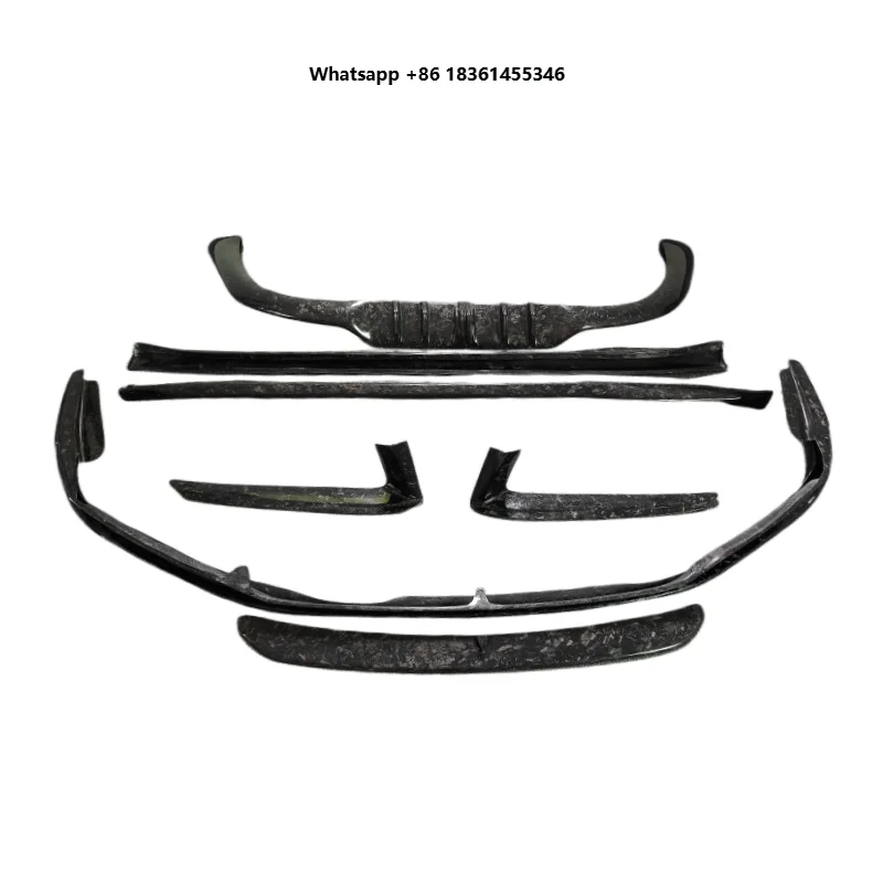 

For 992 Teheratt Style Forged Grain Carbon Fiber Front Lip and Rear Diffuser Side Skirts Rear Spoiler Body Kit