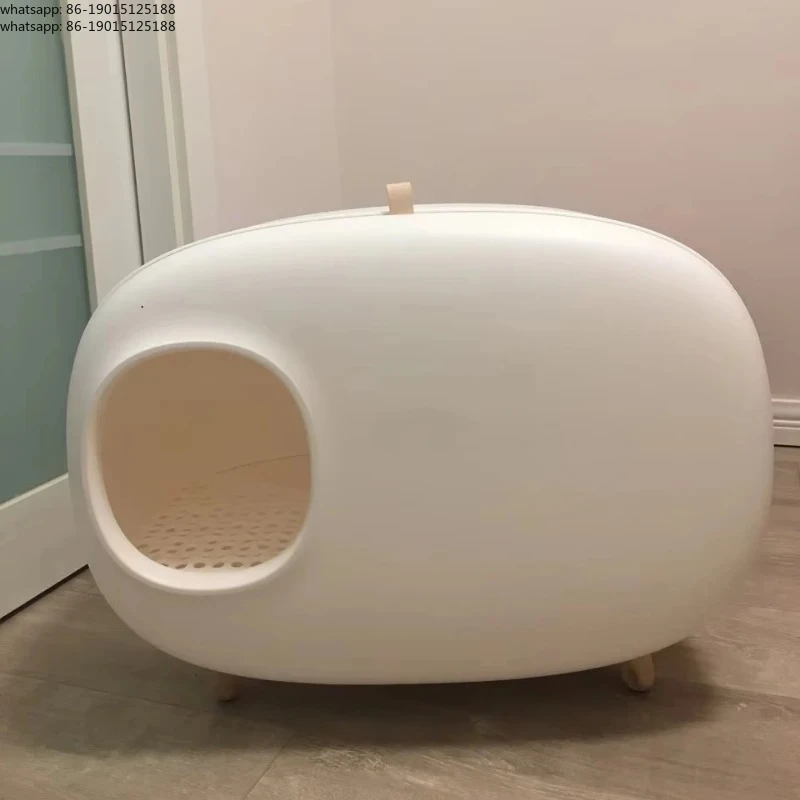 Enclosed Cat Litter Box Kitty Toilet Odor Control Pet Potty for Indoor Cats Anti-Scatting Tray High Sided Privacy House