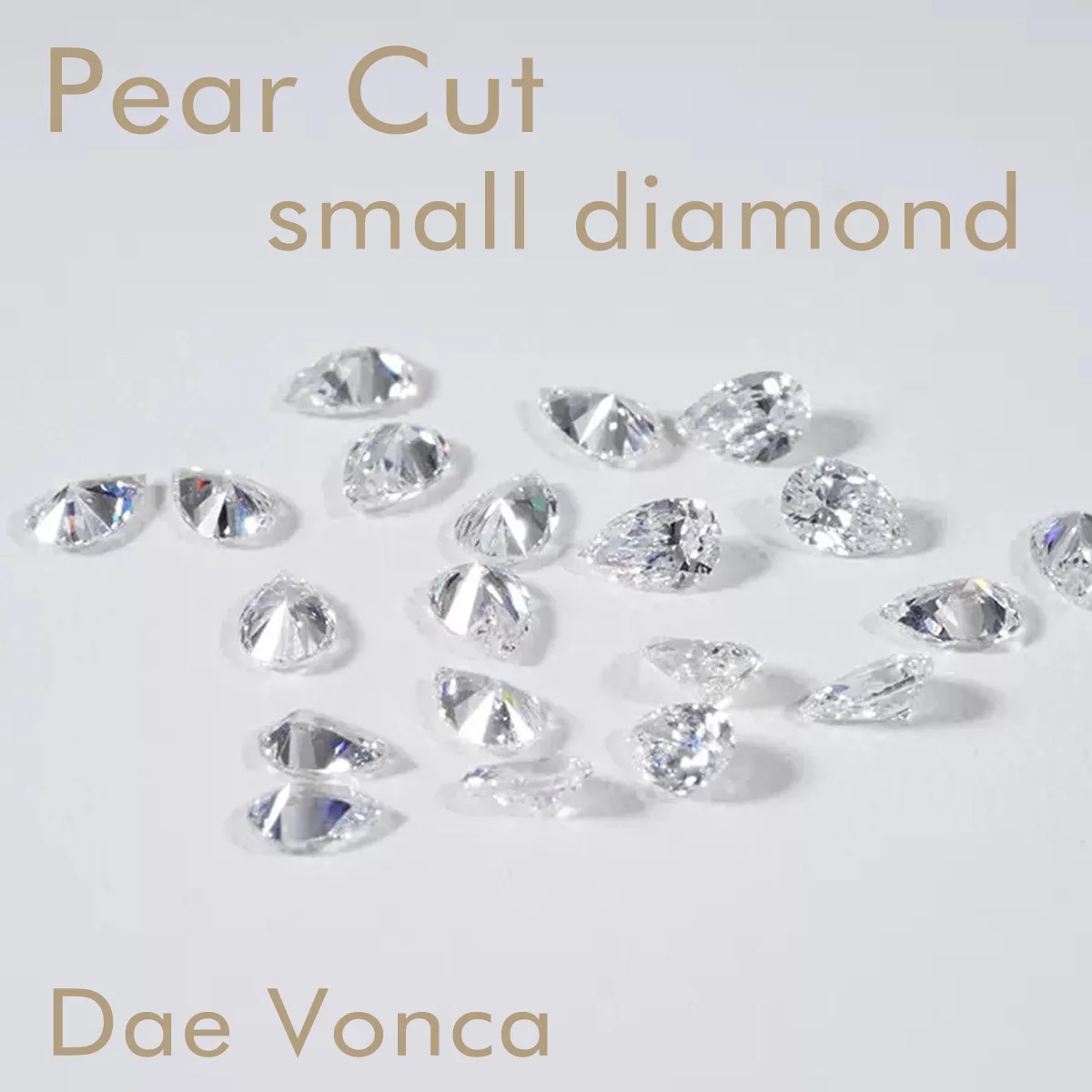 

Dae Vonca Small Pear Cut DEF Color VS Clarity Loose Stone HPHT Lab Grown Diamond Melee Stone for Jewelry Making