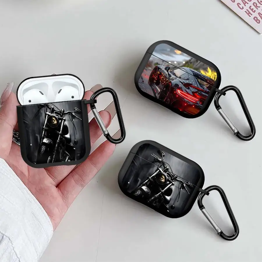 Black Sports Car Rear Art Earphone Cases Cover Case For Airpods Pro Pro3 2 1 3 4 Pro2