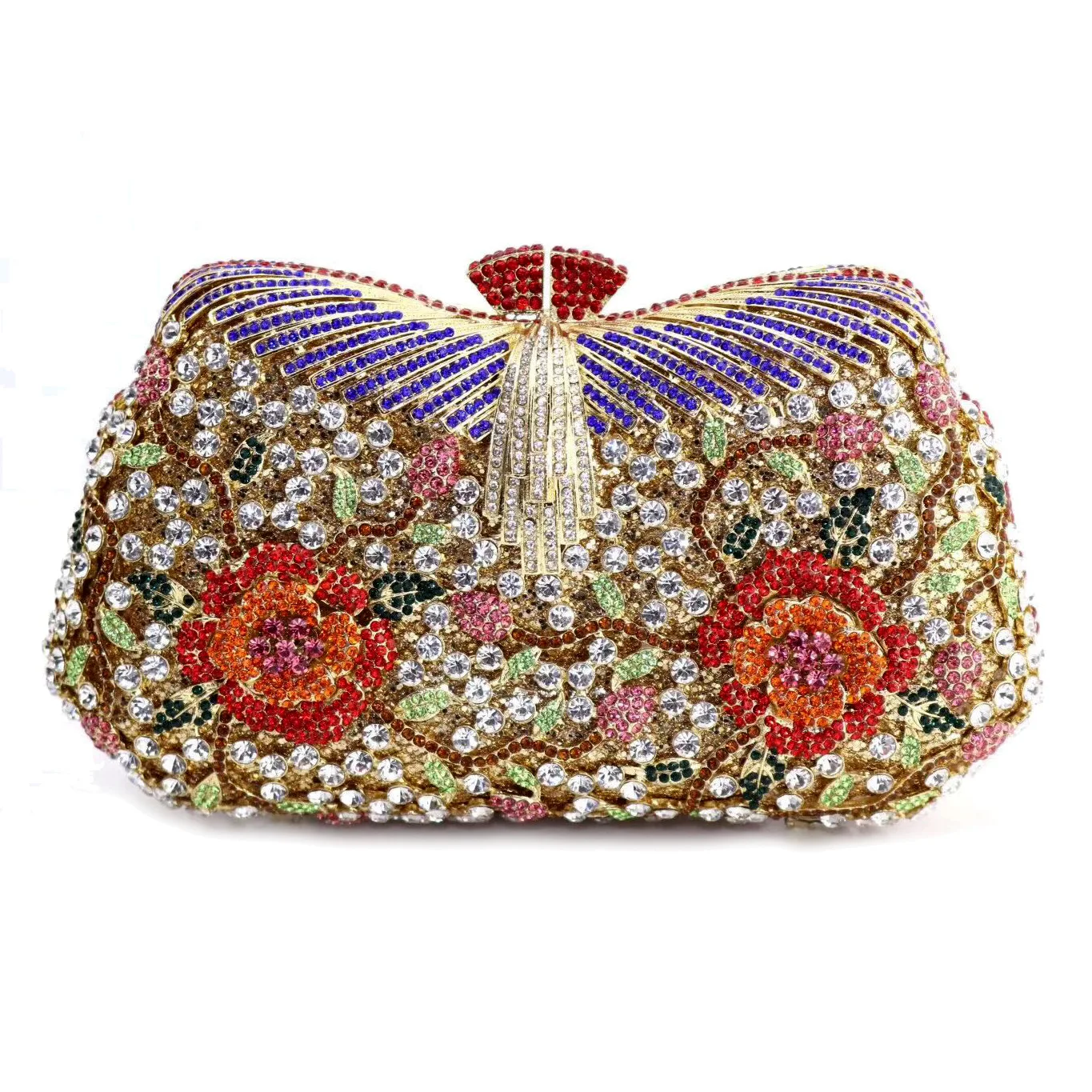 

Diamond Dinner Rhinestone Bag Empty Flower Ladies Clutch Multifunctional Cosmetic Organizer Pouch Rhinestone Evening Banquet Bag