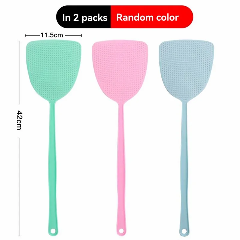 A88E-Long-Handled, Thick Plastic Fly Swatter For Effective Mosquito Control At Home, Large Size