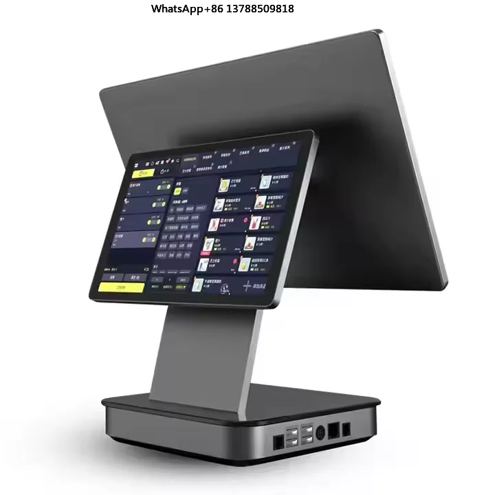 Restaurant Pos System 15.6inch Touch Dual Screen All in One Android 11 Cash Register Billing Pos Terminal for Retail Sale