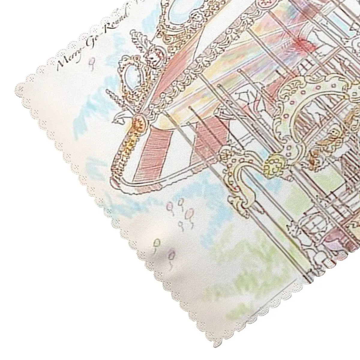 Pastel Circus Carousel Placemat Heat Resistant Plate Mat for Dining Table Bowl Coaster Super Absorbent Mats