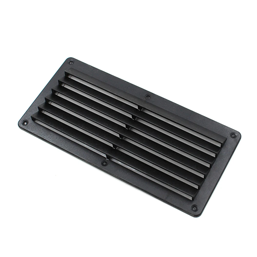 Home Ventilation Black Boat Louver Vent Efficient Ventilation 6 Mounting Holes Stylish Black Color For Marine Use
