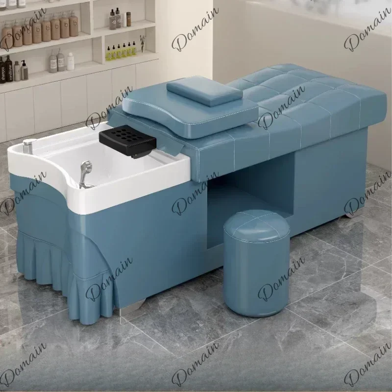 M4T QE Barber Shop Simplicity Shampoo Chairs Stylist Head Spa Bed Sink Massage Shampoo Chairs Haircutting Salon Furniture Sillas
