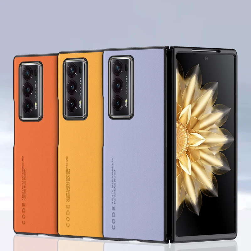 Luxury Leather Case For Honor Magic V3 V Back Cover Matte Silicone Protection Phone Case For Honor Magic V2 RSR Porsche Design