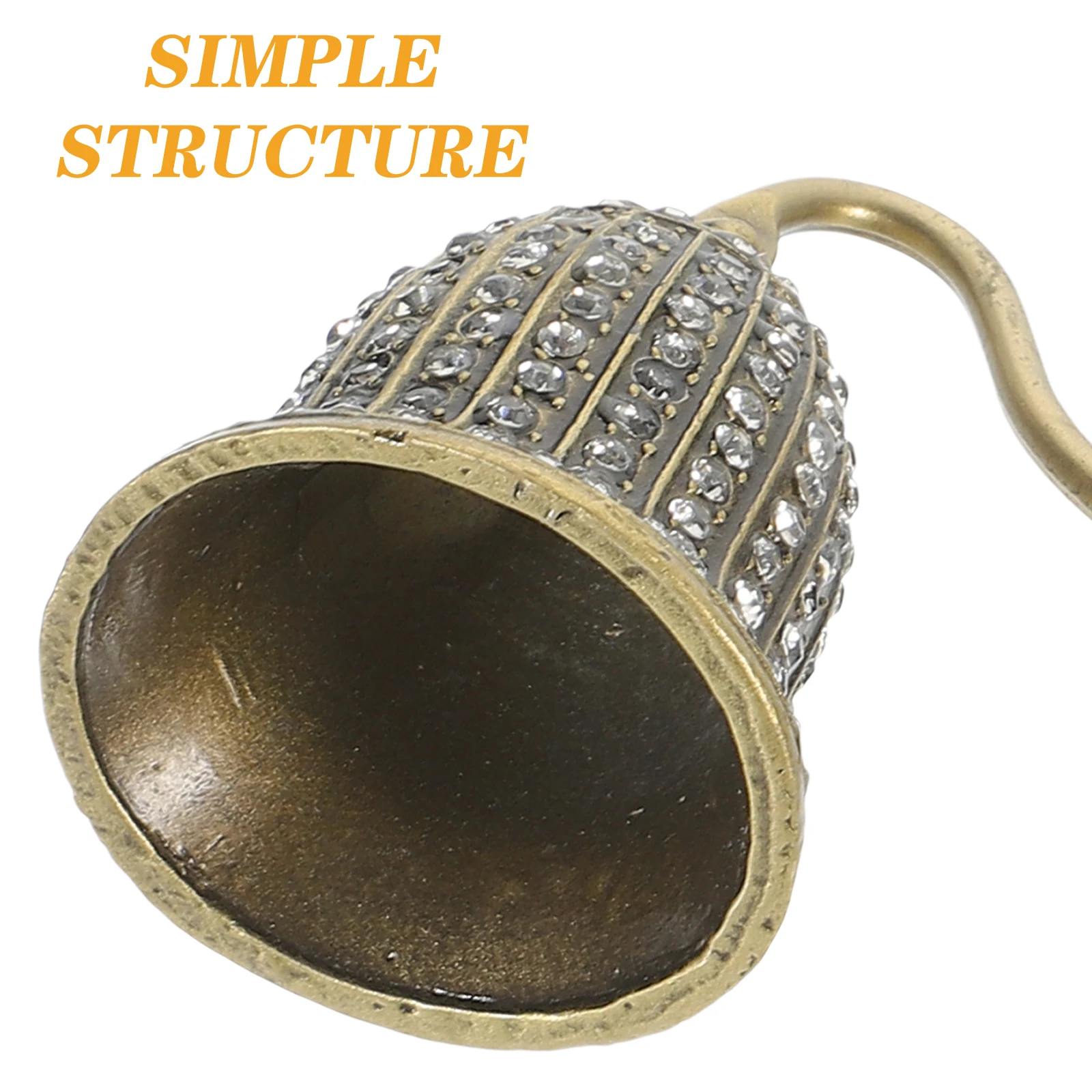 

Rhinestone Inlaid Zinc Alloy Snuffer Long Handle Vintage Extinguisher Tool for Tapered Tealight Scented Candles