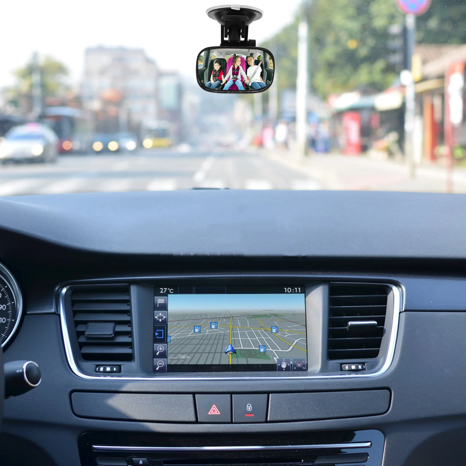 

Baby Car Mirror Stable Suction Degree Rotation Clear View Back Seat Mirror for Baby Rear Facing Car Seat Mirrors