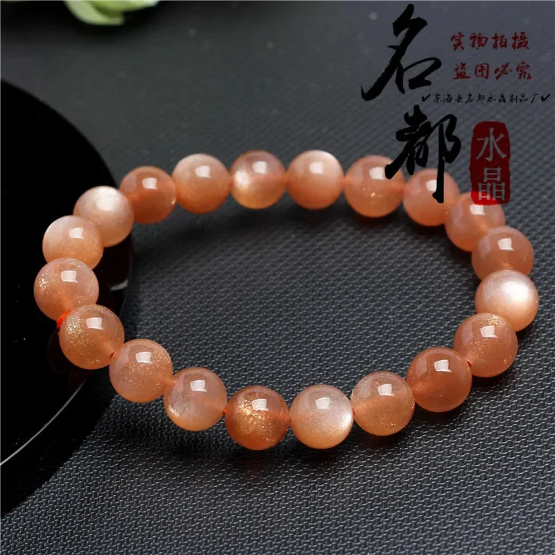 Natural Orange Yellow Sunstone Bracelet Manufacturers Direct Sales