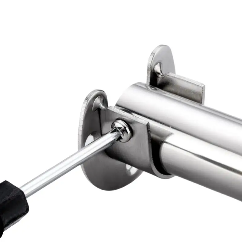 304 หน้าแปลนสแตนเลสที่นั่งตู้เสื้อผ้าแขวน Rod Fixing อุปกรณ์ฮาร์ดแวร์ผ้าม่าน Rod Tube Hook คงที่สนับสนุนวงเล็บที่นั่ง