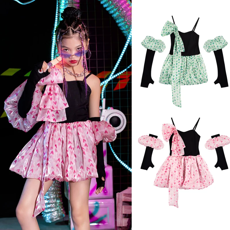 

Children'S Cute Jazz Dance Costumes Girls Hip Hop Clothing Group K-pop Stage Outfit Kids Catwalk Performance Wear