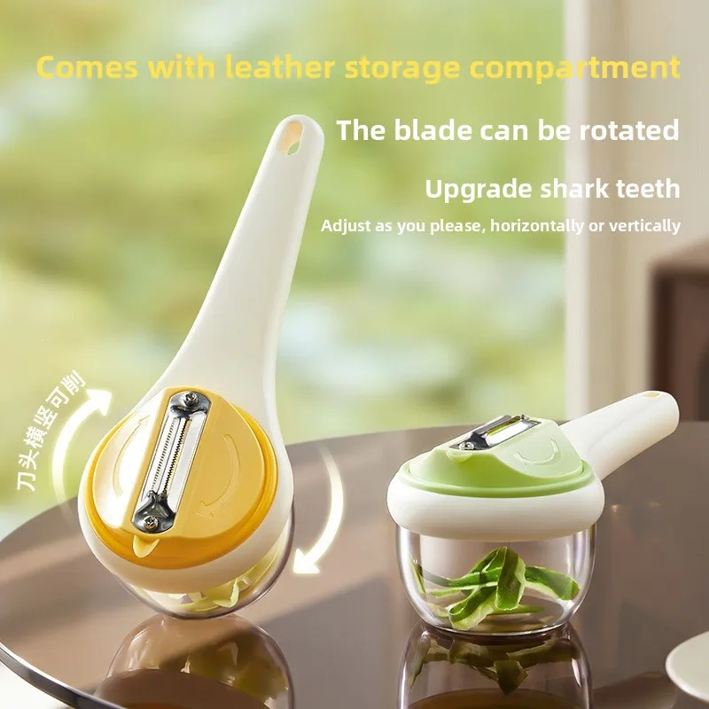 Storage Peeler Visible Peel Container Design Kitchen Multifunctional Vegetable Peeler Scraper Cutter Facas