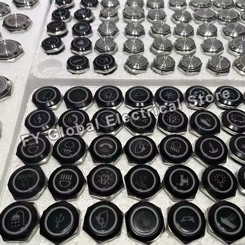 16/19/22mm Customized Metal Push Button Switch with Socket Start Stop For Car Boat Fog Black/Silver Waterproof LED Light 12V 24V - Image 4