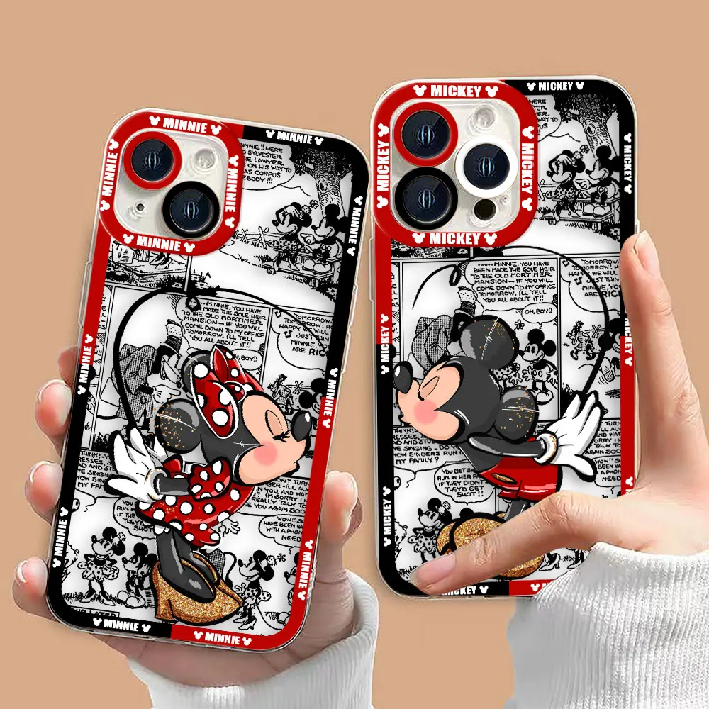 لطيف ميكي ميني ماوس واضح جراب هاتف ل VIVO S1 Z1X V20 V21 V21E V23 V23E V25 V27 V27E V29E V30E V30 V40 V50 V60 لايت