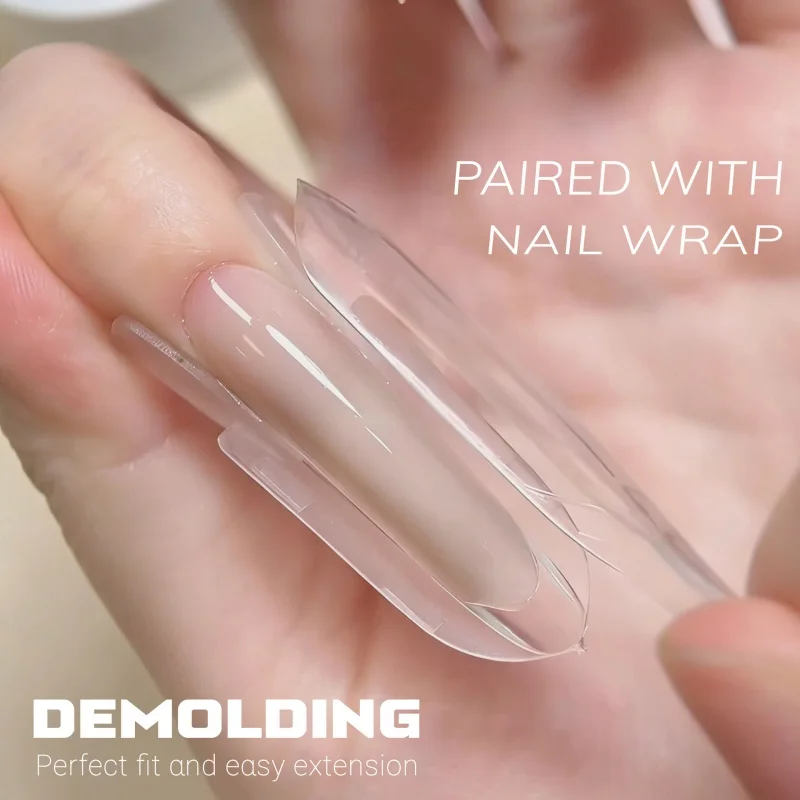120 Formas de Uñas Sandwich Dobles en Forma de Cohete, Moldes Superior e Inferior para Extensión de Uñas, Kit de Manicura 3